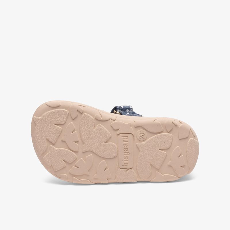 Rutschfeste, robuste und flexible beige Schuhsohle mit komfortablem Profil für sicheren Halt