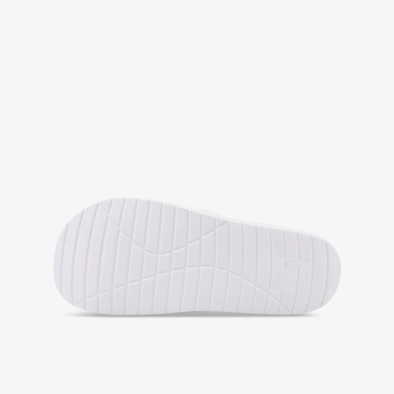 Weiße, rutschfeste, strapazierfähige Sneaker-Sohle mit modernem Design und praktischem Komfort.