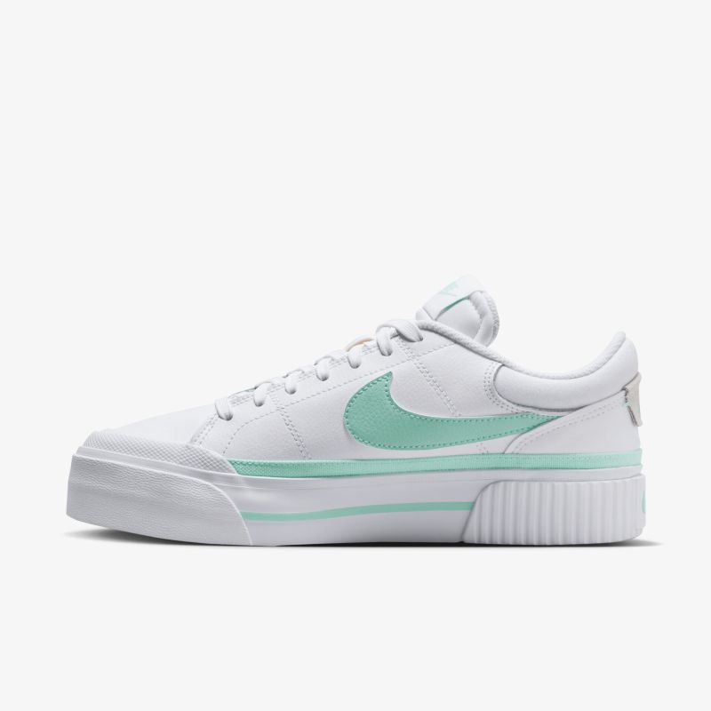 Moderner grauer Sneaker mit grünem Logo, komfortabel und hochwertig verarbeitet, seitliche Ansicht