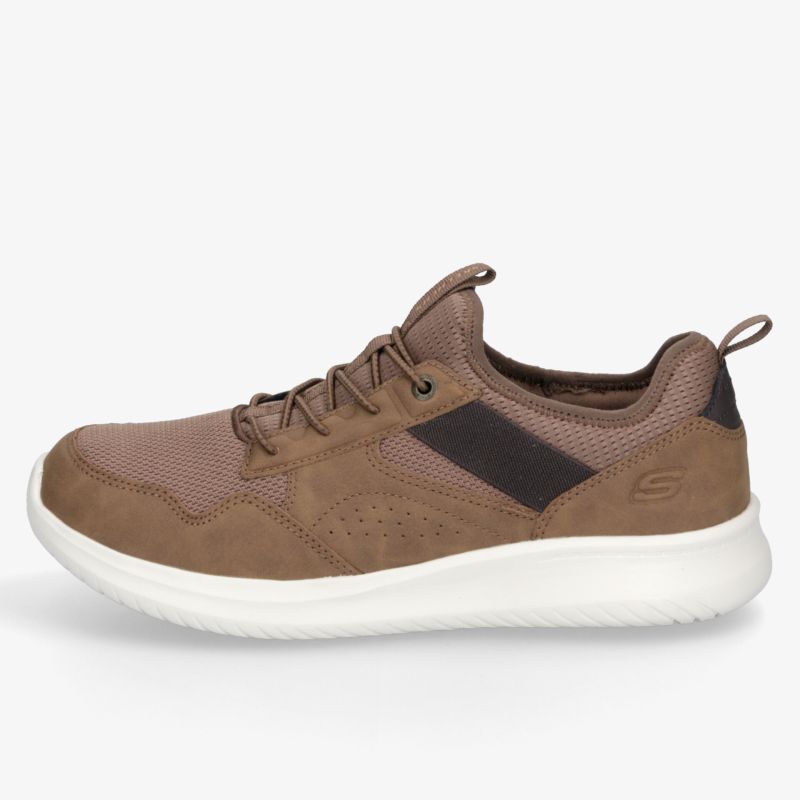 Leichter, atmungsaktiver brauner Sneaker mit komfortabler Passform und rutschfester Sohle in seitlicher Ansicht