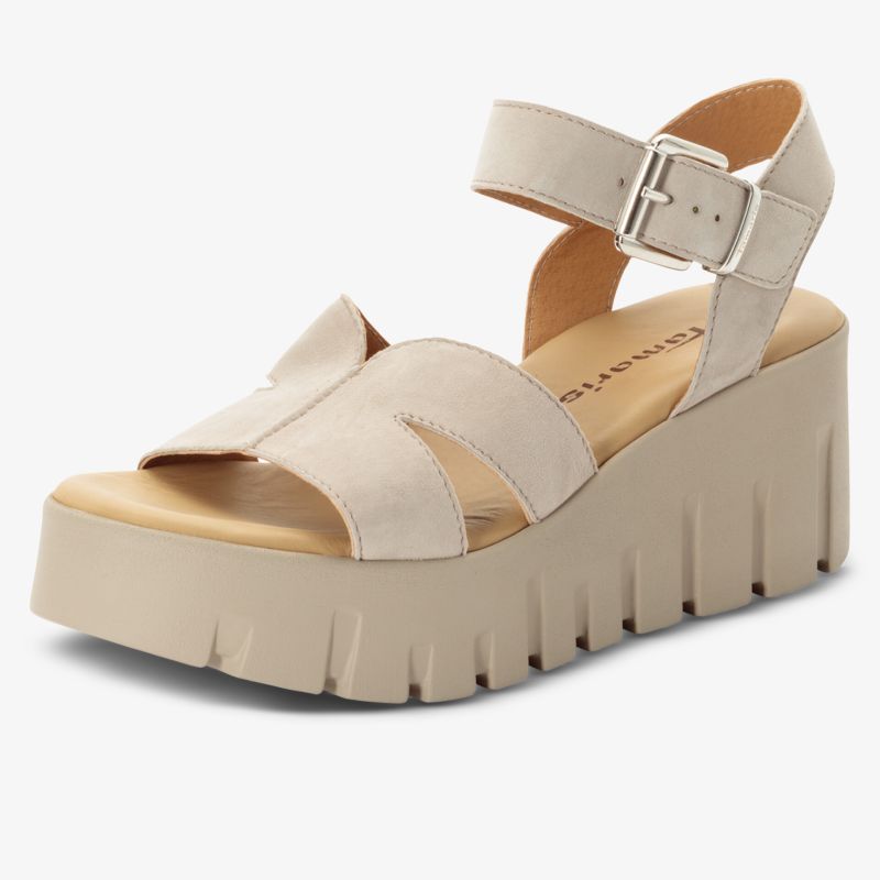 Bequeme Sandale mit Plateau-Sohle und verstellbarem Schnallenriemen, modisch und komfortabel im Alltag