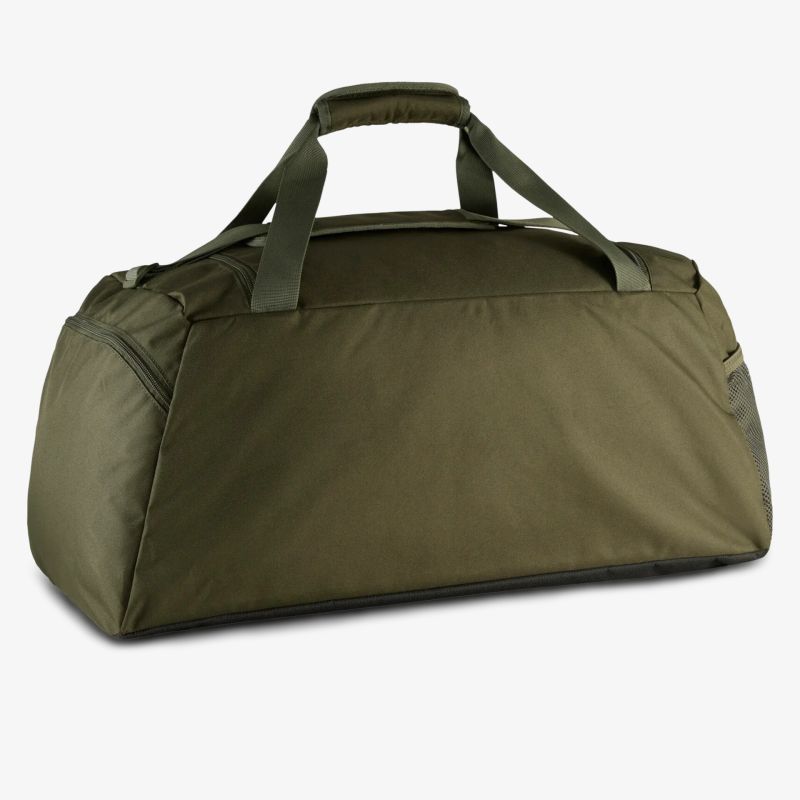 Große olivgrüne Reisetasche mit robustem Material und praktischem Griff für einfachen Transport