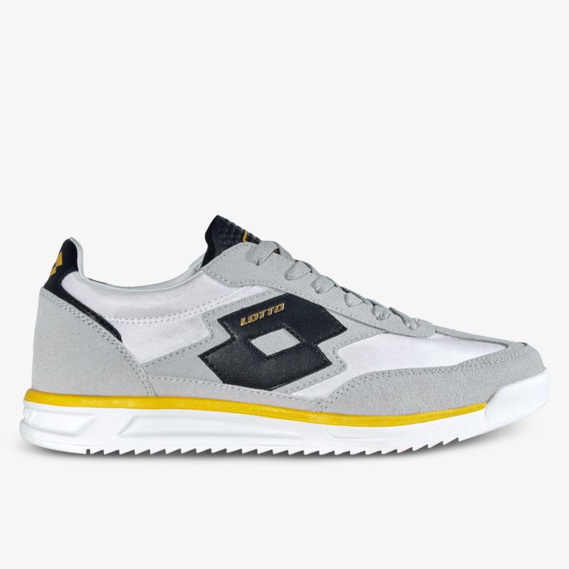 Sportlicher Sneaker mit gelben Akzenten und rutschfester Sohle