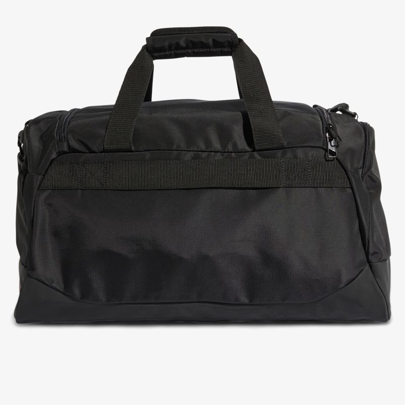 Schwarze, robuste Reisetasche mit großem Stauraum und praktischen Tragegriffen, ideal für Reisen