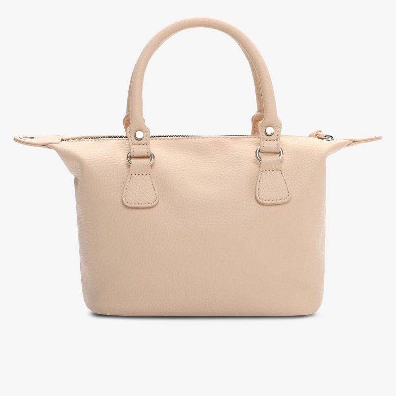 Beige hochwertige Tasche mit elegantem Design, doppelten Henkeln und geräumigem Innenraum für vielseitige Nutzung