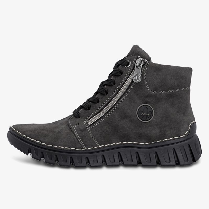 Bequemer Schuh mit flexiblem Profil, seitlichem Reißverschluss und robustem Design für den Alltag