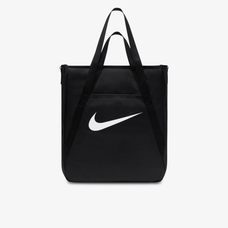 Schwarze Tasche mit prominentem Logo, ideal für den Alltag. Robustes und modisches Design.