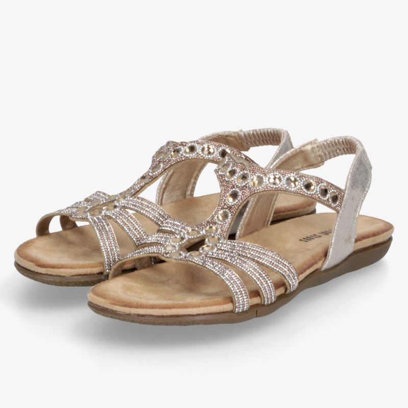 Elegante Sandalen mit glitzernden Details und komfortabler Passform, flach und leicht für angenehmen Tragekomfort