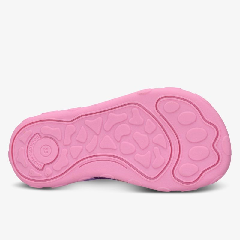 Rutschfeste, flexible und leichte pinkfarbene Sohle mit komfortablem Profil für sicheren Halt