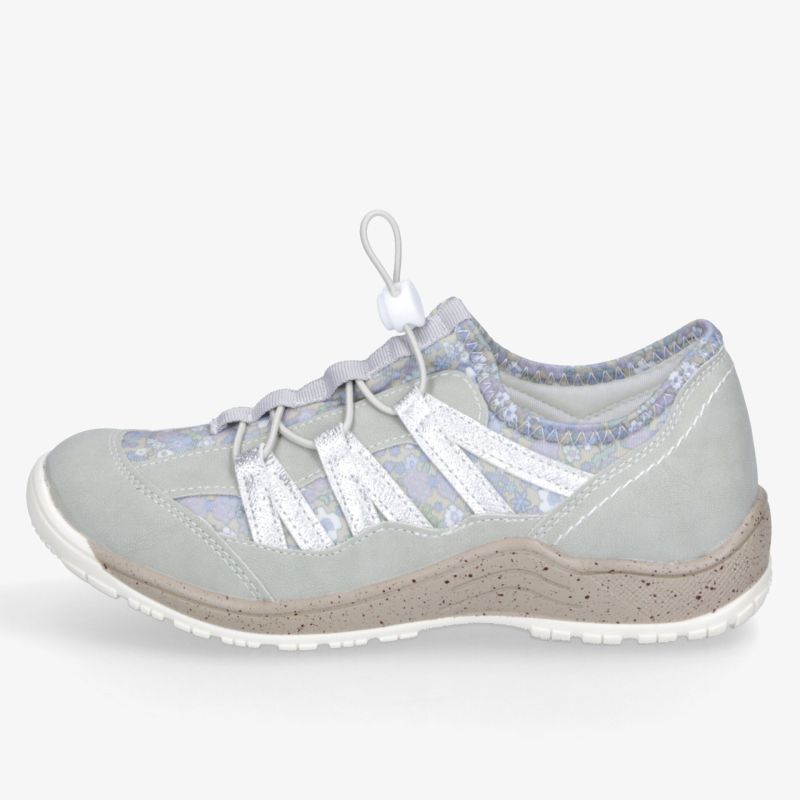 Leichter grauer Sneaker mit flexibler Schnürung und rutschfester Laufsohle für optimalen Komfort und sportliche Performance