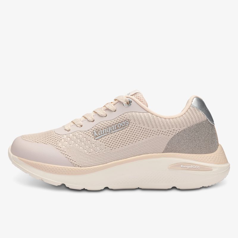 Beiger, leichter und atmungsaktiver Sneaker mit bequemer Passform und sportlichem Design