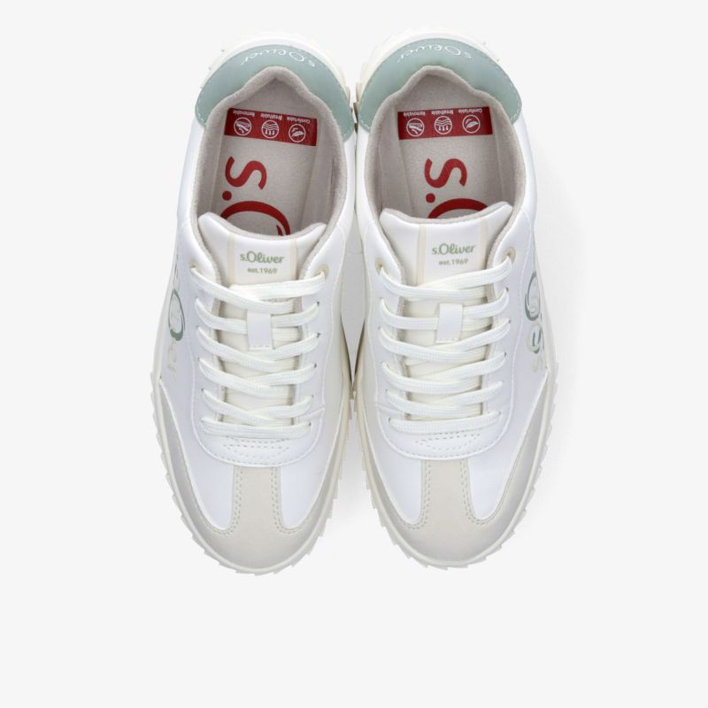 Weißes Sneaker-Paar mit sportlichem Design, komfortabel und atmungsaktiv, ideale Passform und langlebig