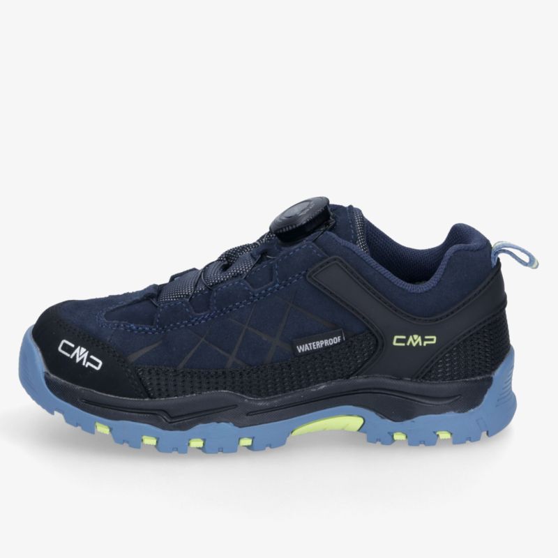 Robuster Wanderschuh in Blau mit stabiler Sohle und hoher Strapazierfähigkeit für Outdoor-Abenteuer.