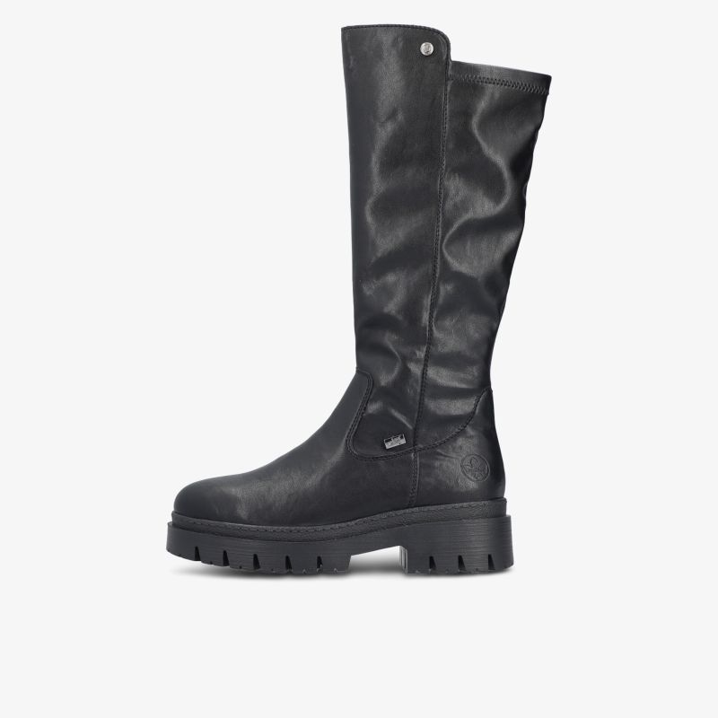 Robuster Stiefel aus hochwertigem Material mit profilierter rutschfester Sohle für sicheren Halt
