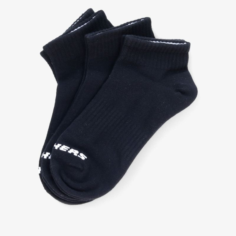 Schwarze, atmungsaktive und elastische Sportsocken in ankle Länge, besonders bequem und robust für den Alltag