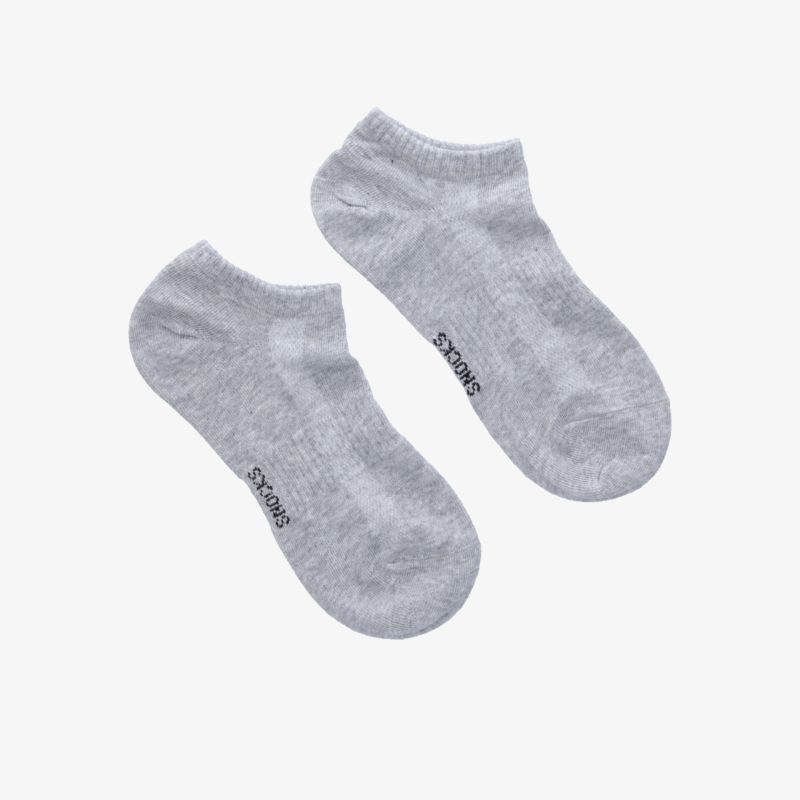 Graue kurze Socken im Paar, weich und elastisch für bequemen und atmungsaktiven Tragekomfort