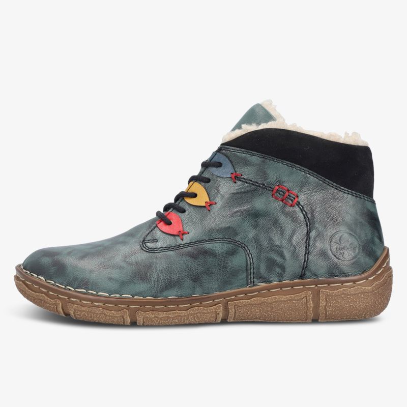 Bequemer Schuh mit weichem Obermaterial und langlebiger Sohle, seitliche Ansicht zeigt modische Schnürsenkel