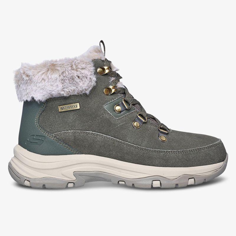 Robuster grauer Winterstiefel mit warmem Fellfutter und stabiler, rutschfester Profilsohle für komfortables Tragen