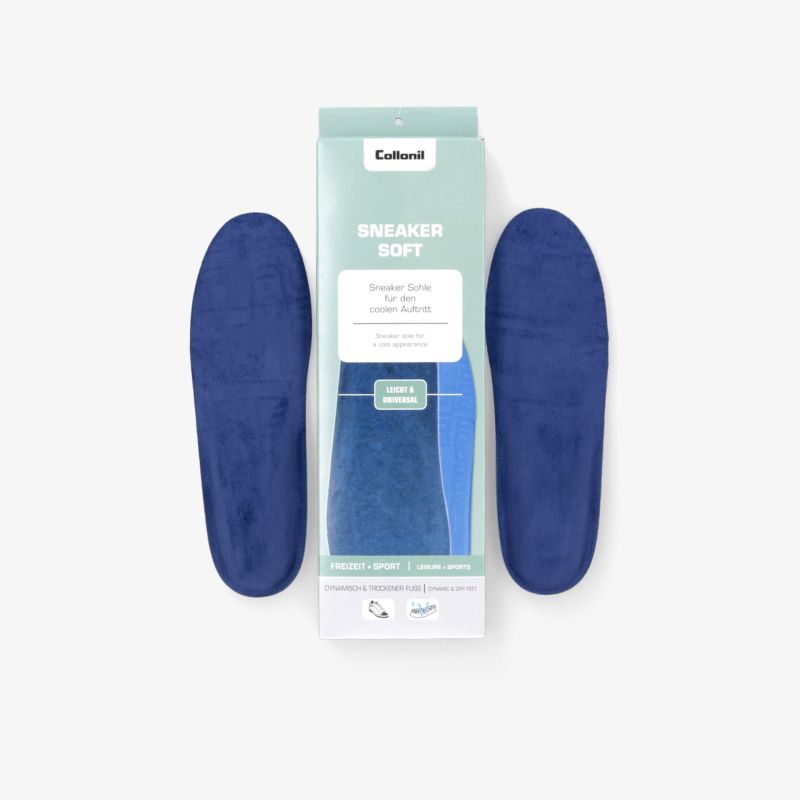 Blaue weiche Einlegesohlen mit stoßdämpfender Polsterung für optimalen Komfort und angenehmes Tragegefühl