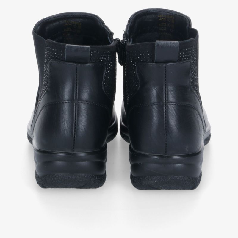 Robuste und komfortable Schuhe mit Reißverschluss und rutschfester Sohle, Rückansicht