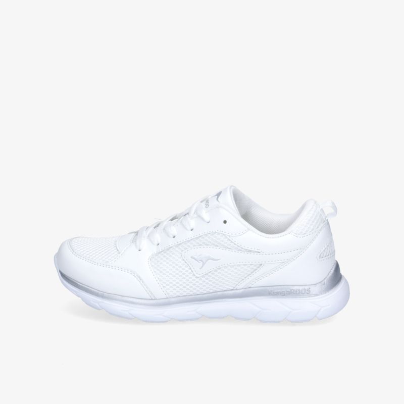 Dieser weiße Sneaker bietet Komfort und Stil, perfekt für den sportlichen Look im Alltag.