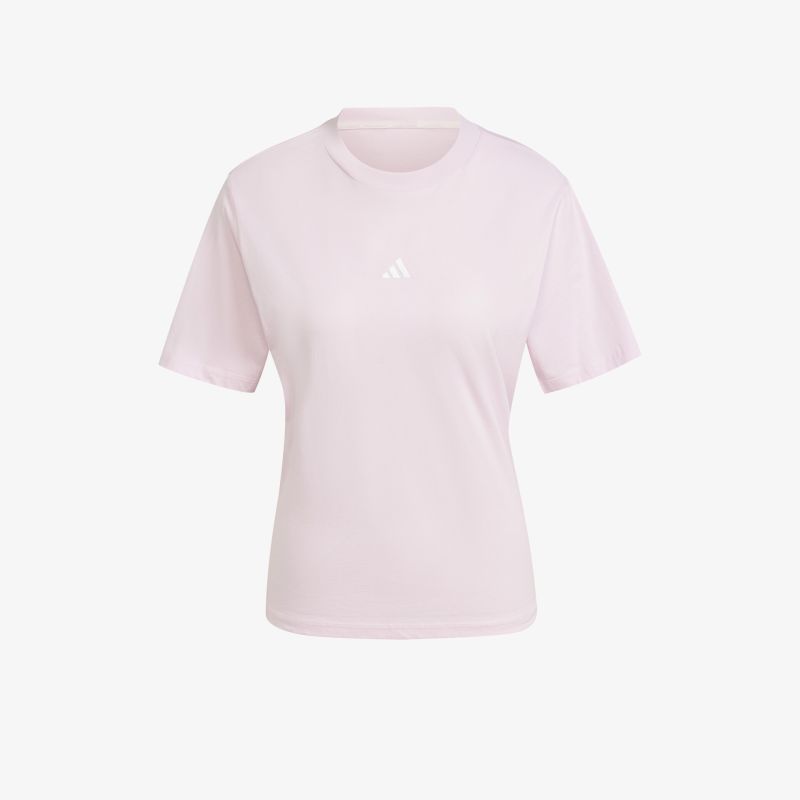 Schlichtes kurzärmeliges T-Shirt in Rosé mit rundem Ausschnitt und angenehmer Passform