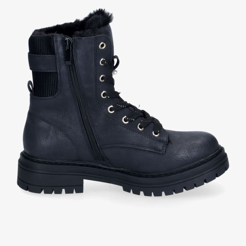 Robuster, warm gefütterter Stiefel mit Reißverschluss und Schnürung, profilierte Sohle für sicheren Halt