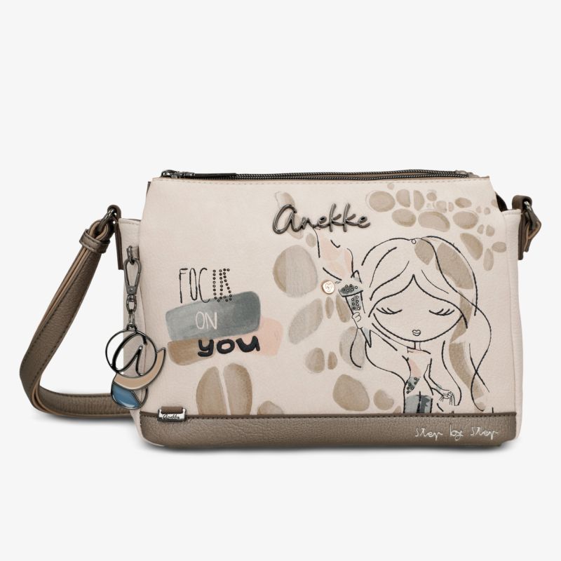 Stylish crossbody bag with unique design and adjustable strap for practicality.