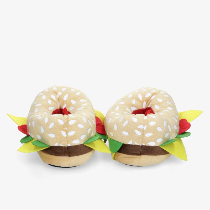 Weiche, gepolsterte Hamburger-Kissen im Paar, dekorativ und komfortabel, auffälliges und originelles Design