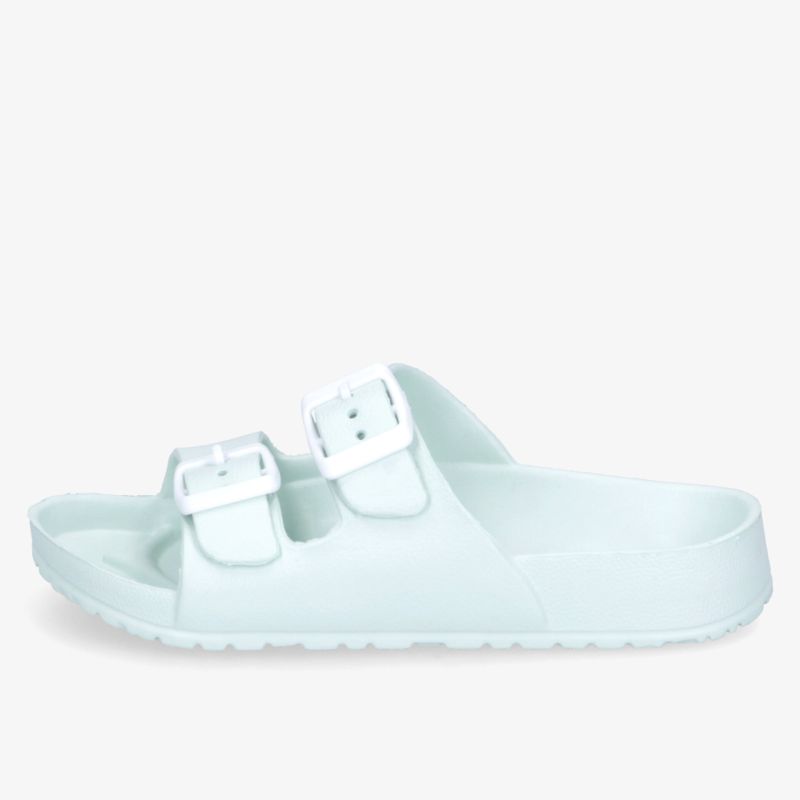 Leichte Sandale in Mintgrün mit verstellbaren Riemen und rutschfester Sohle für maximalen Komfort.