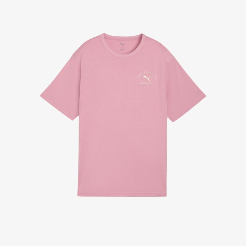 Rosa T-Shirt mit kurzarm, rundem Halsausschnitt und bequemer Passform, ideal für sportliche und lässige Looks