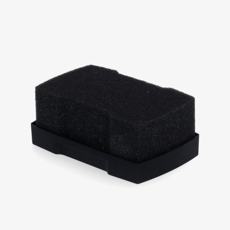 Schwarzer Reinigungsschwamm mit ergonomischem Griff, robust und vielseitig für gründliche Reinigung