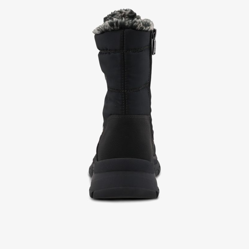 Robuster Winterstiefel mit warmem Innenfutter und rutschfester Sohle, gezeigt von hinten