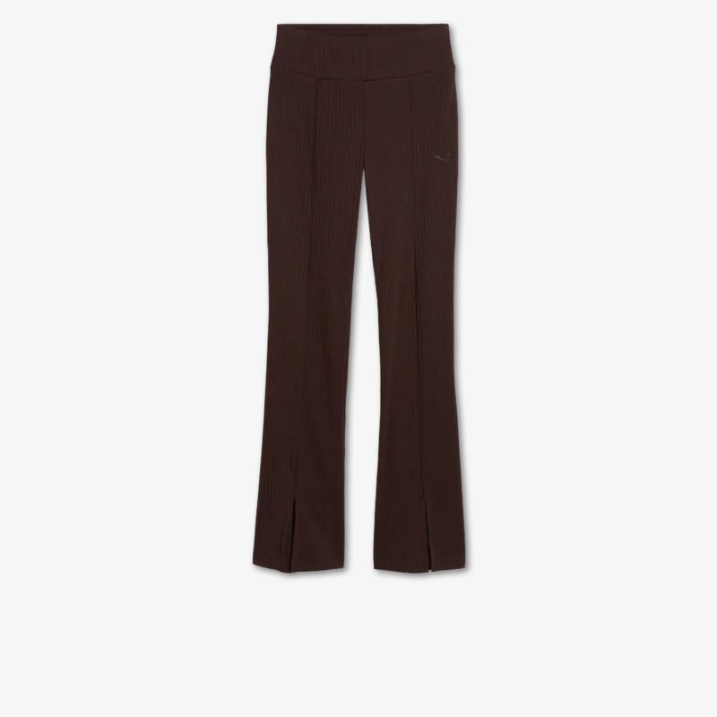 Elegante dunkle Hose mit ausgestellten Beinen und modernem Schnitt, bequem und stilvoll