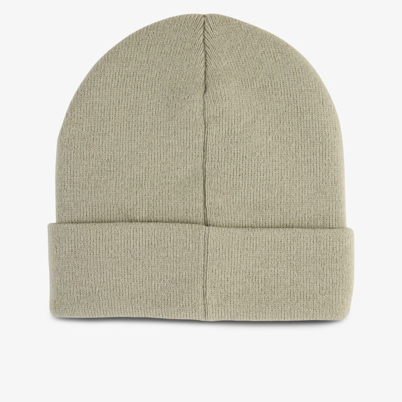 Feine Strickmütze in neutralem Beige, weiches Material, angenehmer Sitz für kalte Tage