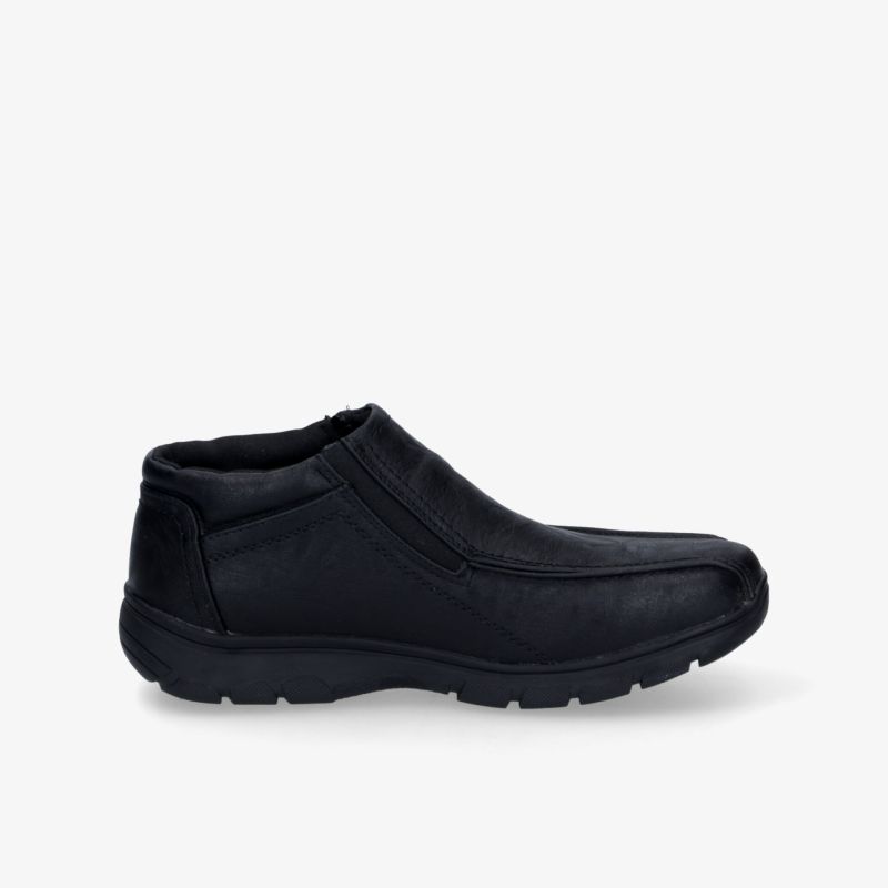 Bequemer schwarzer Schuh mit rutschfester Sohle und flexiblem Design ideal für hohen Tragekomfort im Alltag