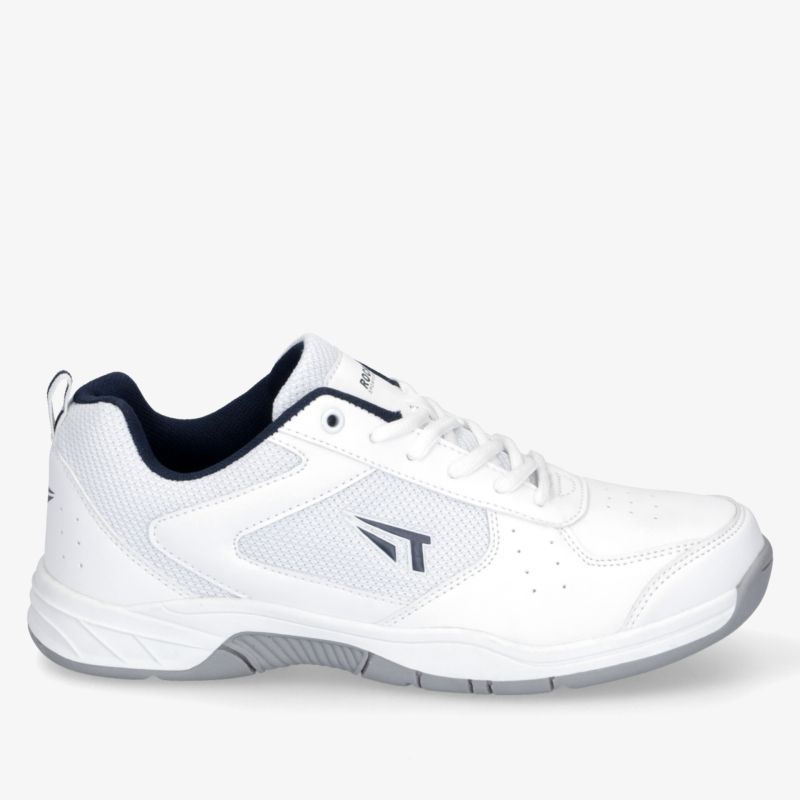 Moderner weißer Sportschuh mit atmungsaktivem Material und rutschfester, leichter Sohle für optimalen Komfort