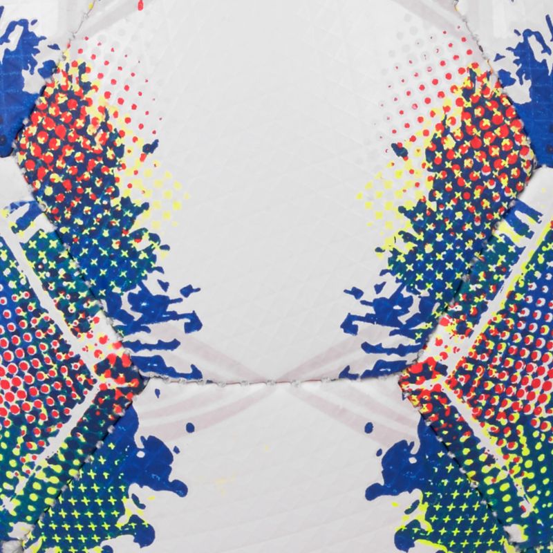 Farbenfrohes geometrisches Muster mit modernen, sportlichen Akzenten auf atmungsaktivem, leichtem Material