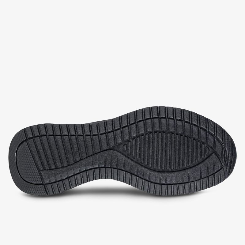 Robuste schwarze Schuhsohle mit rutschfestem Profil für sicheren Halt und lange Haltbarkeit