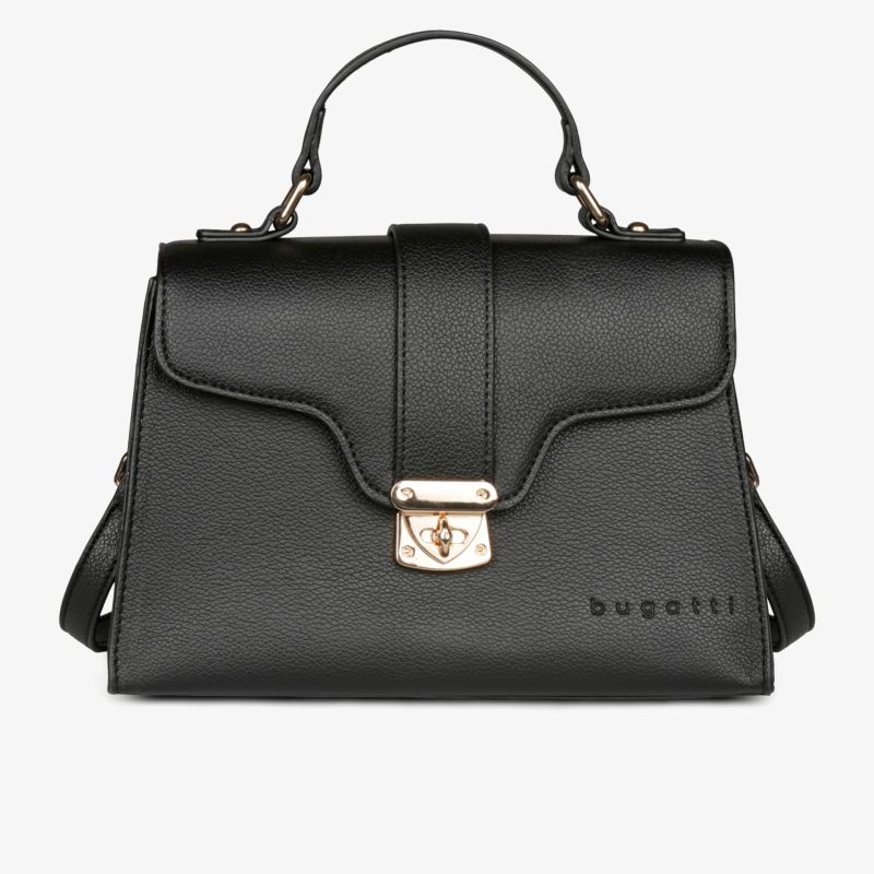 Elegante schwarze Handtasche mit stabilem Griff und modischem Design, hochwertig verarbeitet für vielseitige Nutzung