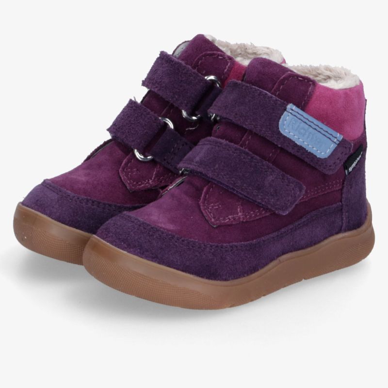 Robuste Schuhe mit warmem Innenfutter, rutschfester Sohle und praktischen Klettverschlüssen für leichten Einstieg