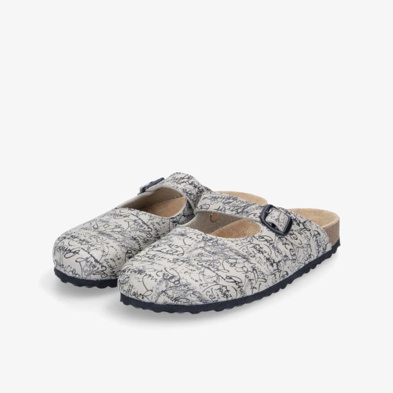 Bequemer Slip-On Schuh mit verstellbarem Riemen, leichtem gestricktem Obermaterial und rutschfester Sohle in modischem Muster