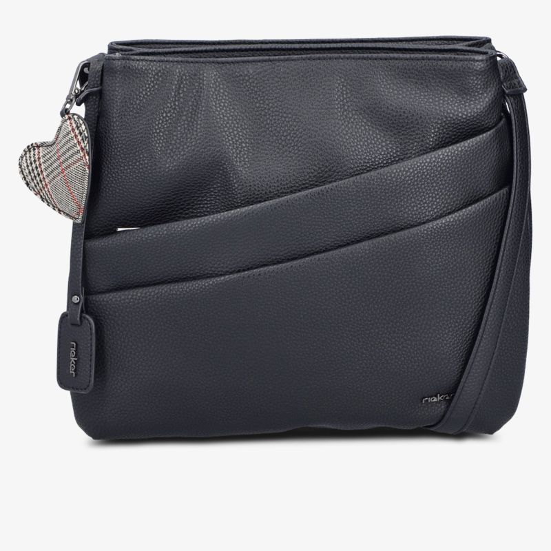 Elegante schwarze Handtasche aus feinem Kunstleder mit glattem Look und praktischer Größe für modernen Stil