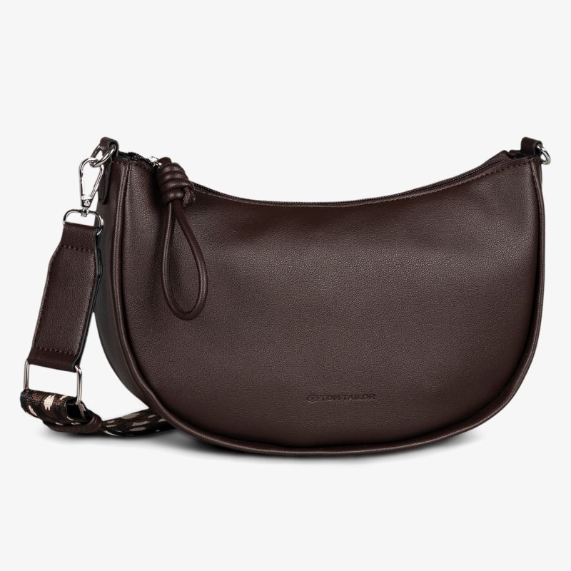 Elegante braune Leder-Handtasche mit verstellbarem Schulterriemen und großzügigem Stauraum