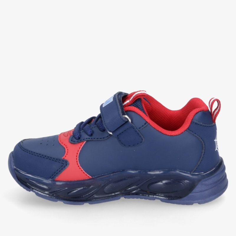 Sportlicher, robuster Sportschuh in Blau und Rot mit rutschfester Sohle und komfortabler Passform