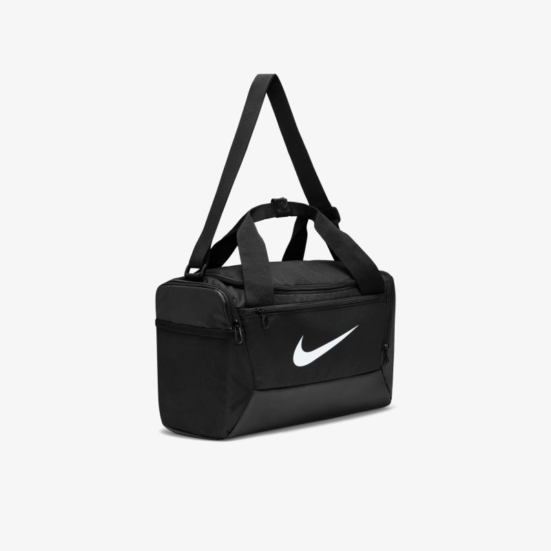 Schwarze Nike Sporttasche mit Logo, ideal für Fitness und Training. Vielseitig und praktisch für jeden Tag.