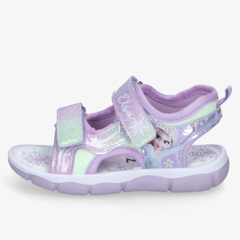 Leichte lila Kinder-Sandale mit verstellbaren Klettverschlüssen und weicher Polsterung für hohen Tragekomfort