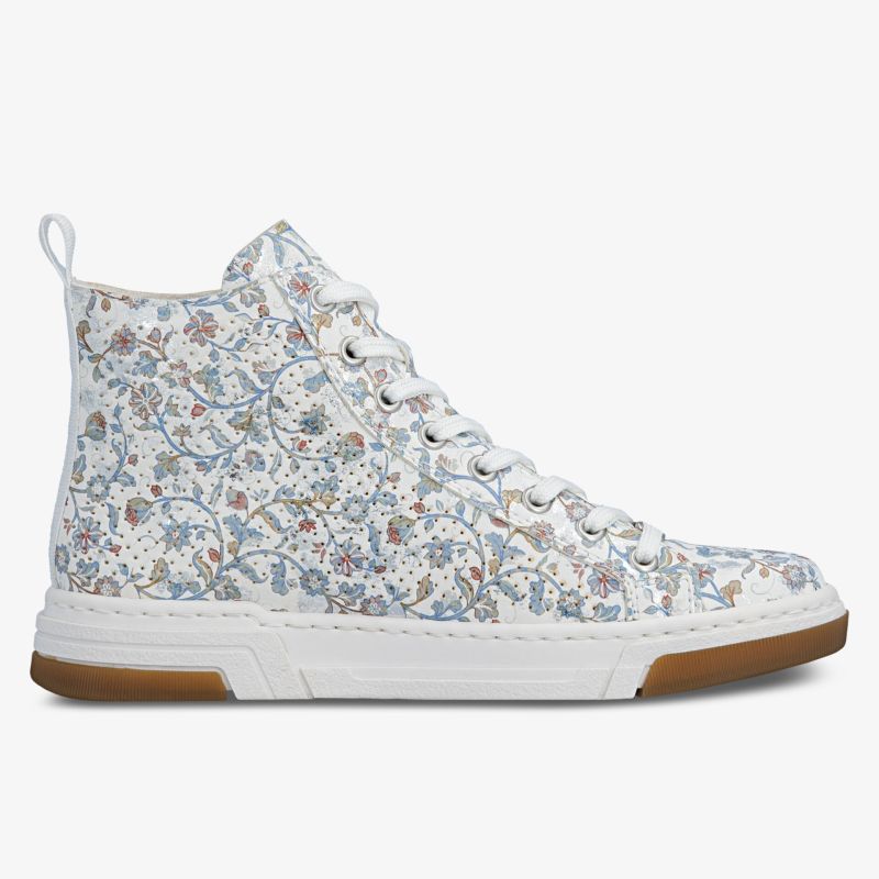 Hochwertiger Sneaker mit floralem Muster, flexibler Sohle und robuster Schnürung für angenehmen Tragekomfort