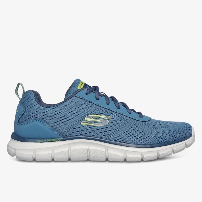 Bequeme blaue Sneakers mit atmungsaktivem Mesh und flexibler Sohle für optimalen Tragekomfort.