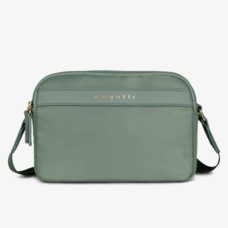 Kompakte Tasche in dezenter Farbe mit verstellbarem Schultergurt und einfachem minimalistischen Design